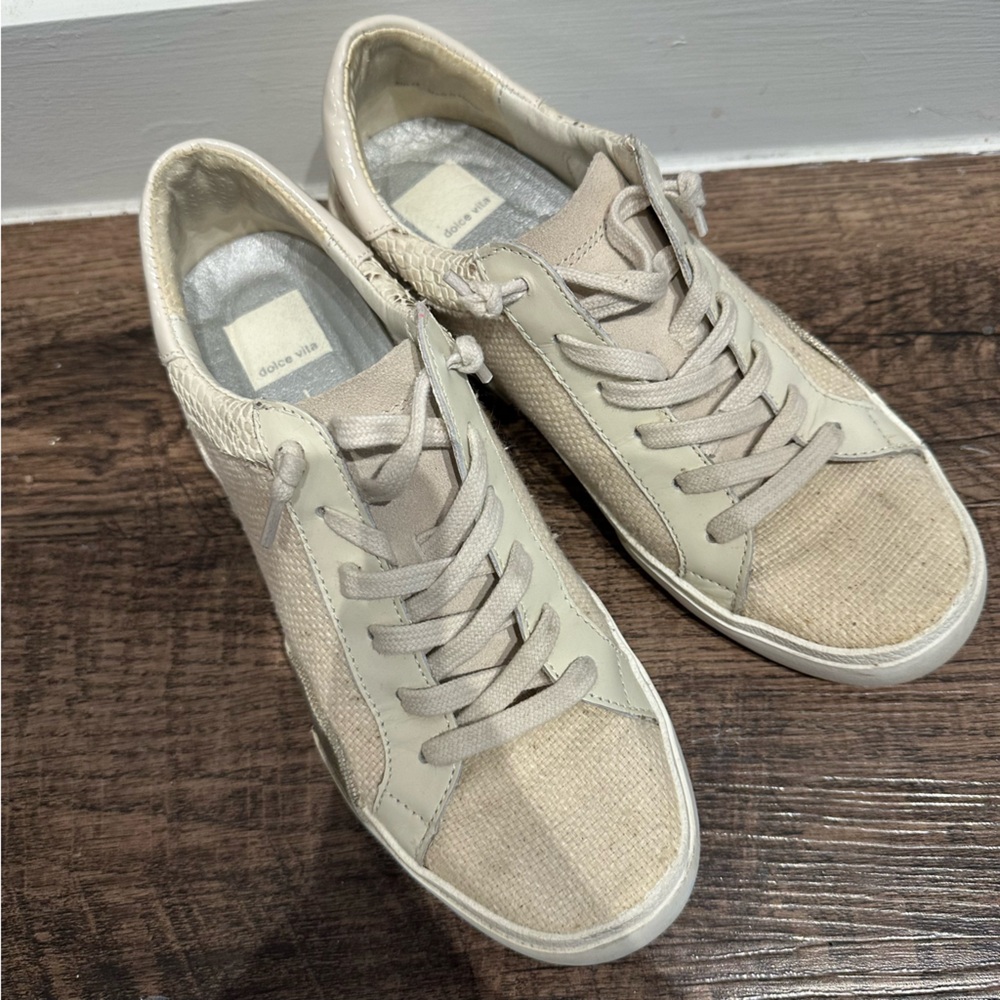Dolce Vita Zina Sneakers Snake Embossed Shoes Size 7.5‎
